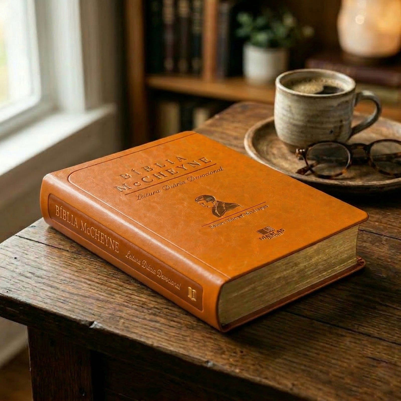 Bíblia Devocional M'Cheyne com cantos dourados